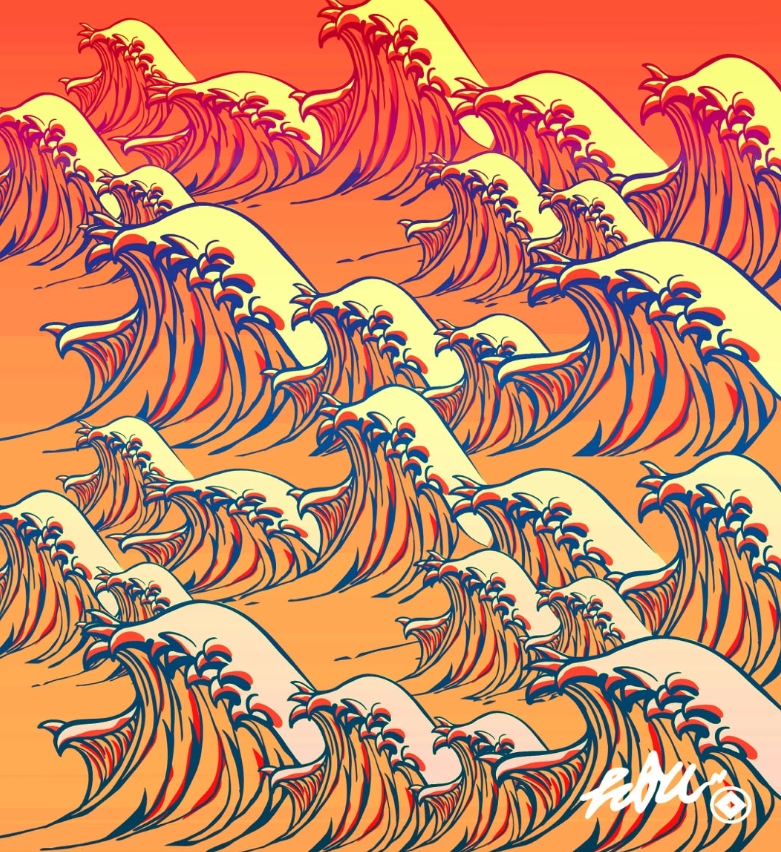 Orange Waves artwork