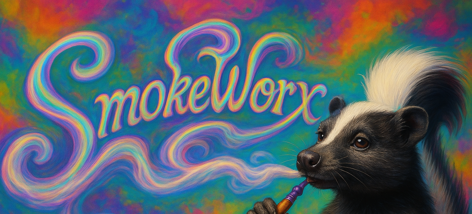 Smokeworx psychedelic skunk artwork